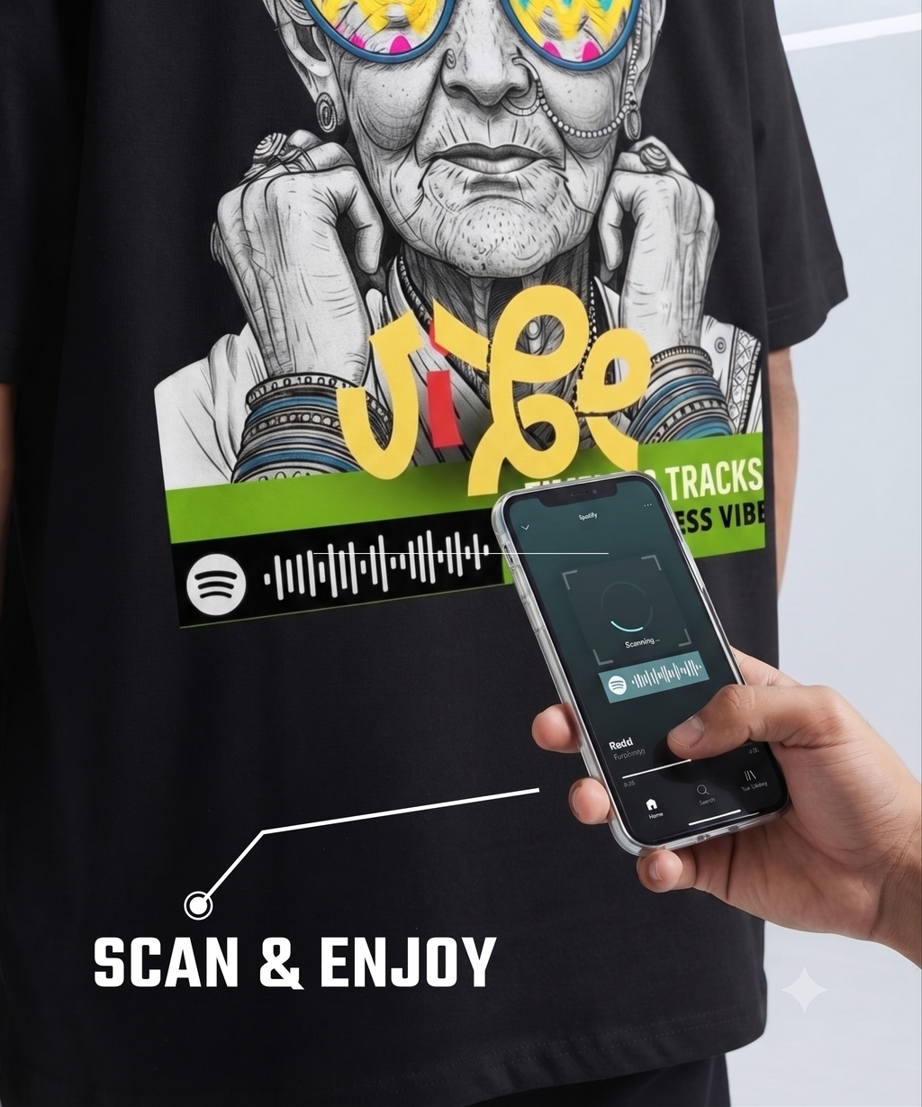 BOSTRO "Ageless Vibe" Graphic Oversized T-Shirt